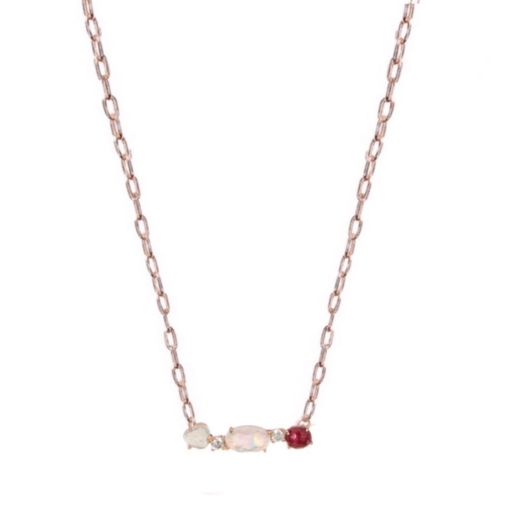 NADRI • Semiprecious Three Stone Fizzy Necklace